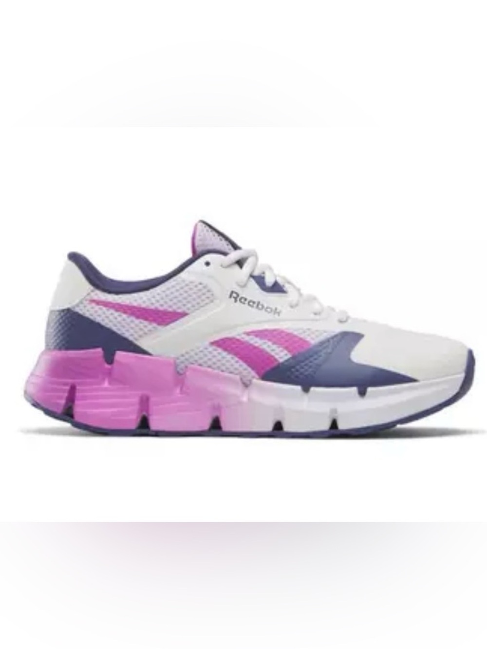 Reebok Zig Dynamica 5 Elastic Lace Running Shoes Grey Purple Size 13.5